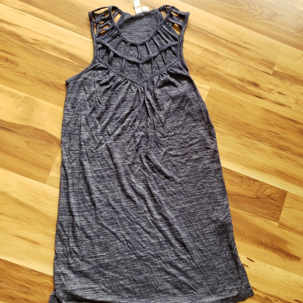 Others Follow blue variegated tank dress